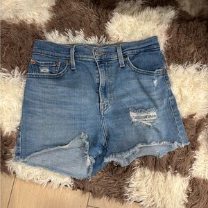 Distressed Denim Shorts Levi woman